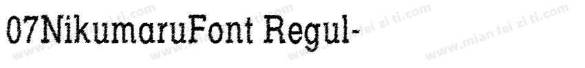 07NikumaruFont Regul字体转换